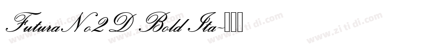 FuturaNo2D Bold Ita字体转换